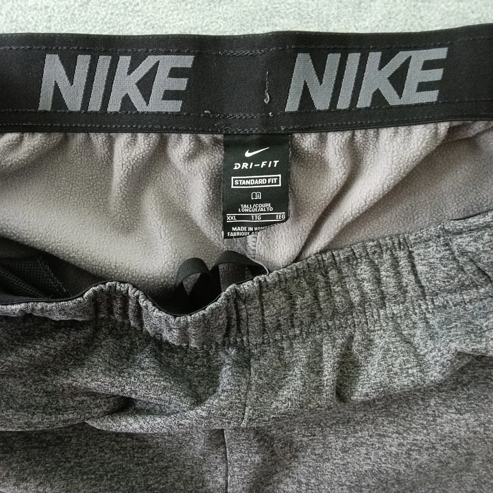 Nike Dri-FIT Mens Joggers XXL Tall Heathered Gray Fleece Tapered Sweatpants